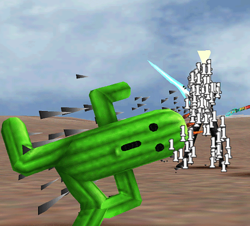 Cactuar attacking Squall